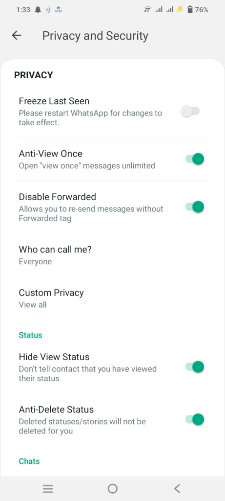 Fouad WhatsApp Privacy